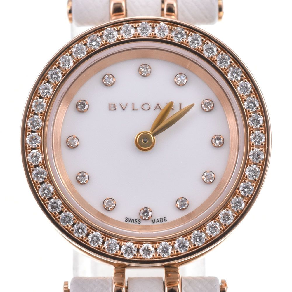 ブルガリ BVLGARI BZP23SG B-zero1 ダイヤモンド ホワイト クォーツ レディース 美品 腕時計 G#147323