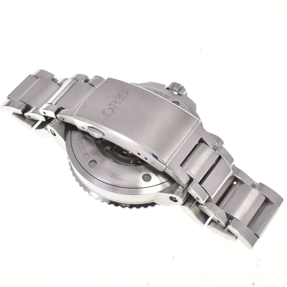 オリス ORIS 7730 アクイス デイト ブラック 自動巻き メンズ 良品 腕時計 G#147258 オリス ORIS 7730 アクイス デイト ブラック 自動巻き メンズ 良品 腕時計 G#147258
