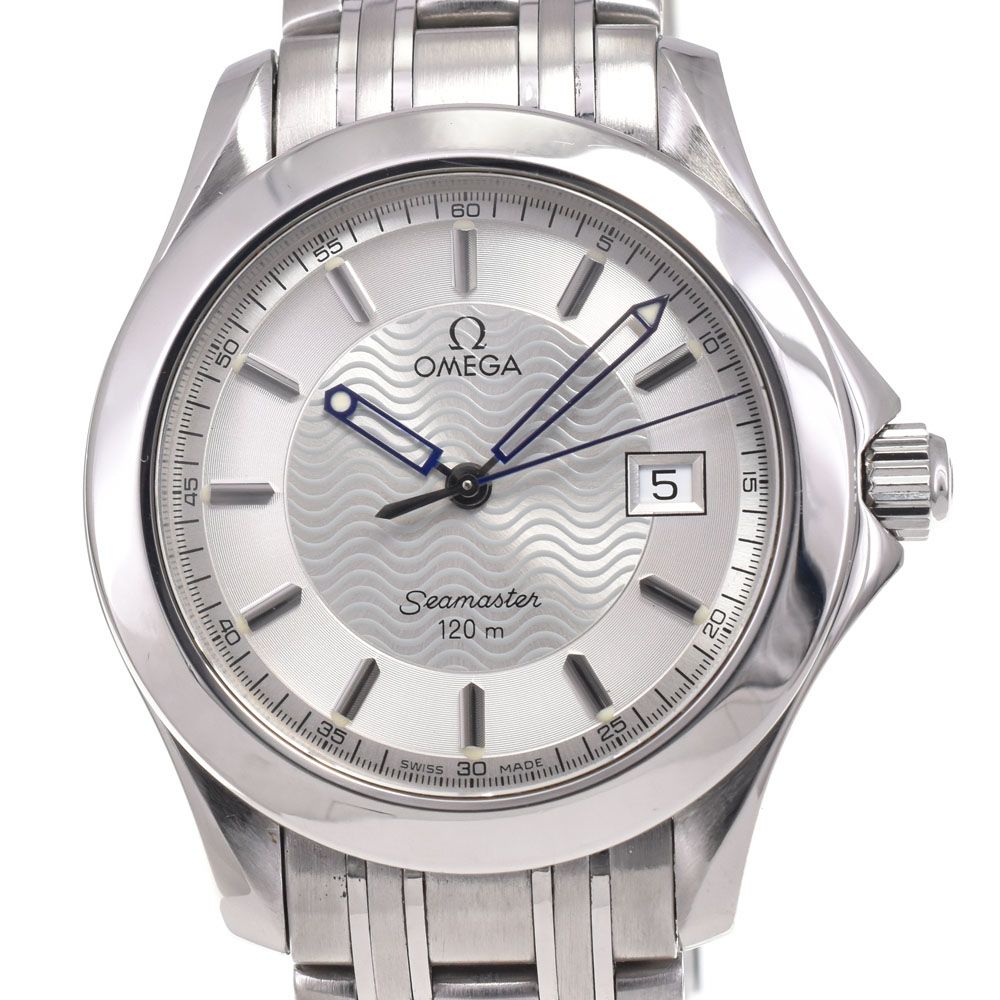 オメガ OMEGA 2511.31 シーマスター 120M デイト シルバー クォーツ メンズ 良品 保証書付き 腕時計 G#147353