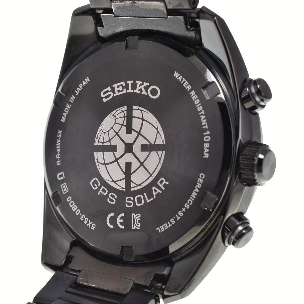 セイコー SEIKO 5X53-0BD0 アストロン デイデイト ダークグリーン ソーラー電波 メンズ 美品 箱付き 腕時計 G#147625
