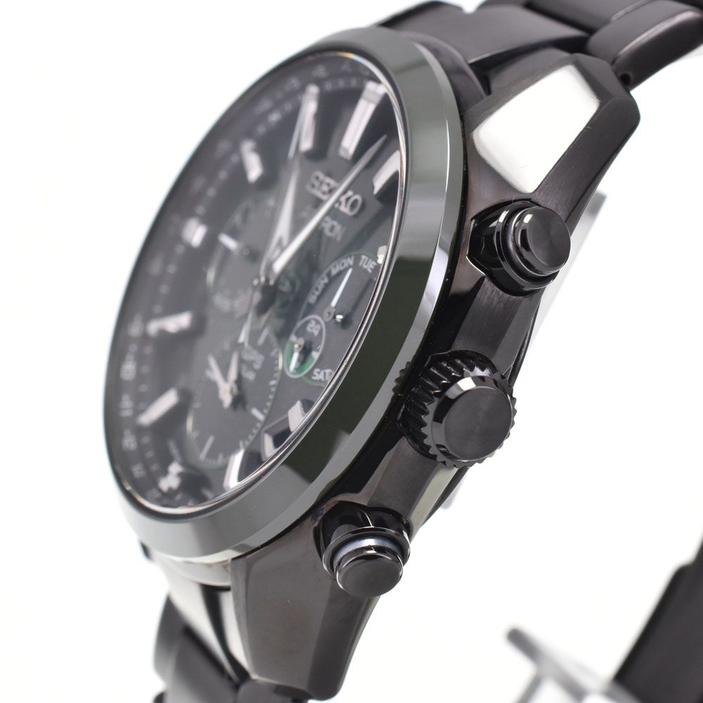 セイコー SEIKO 5X53-0BD0 アストロン デイデイト ダークグリーン ソーラー電波 メンズ 美品 箱付き 腕時計 G#147625
