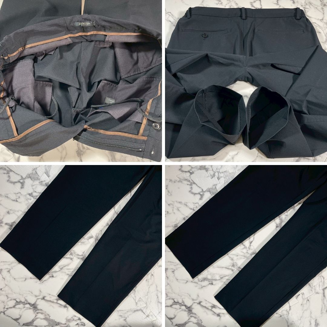 ストレッチ素材(XL)●ナノユニバース ダメリーノ スーツ セットアップ ブラック 黒 ビジネス カジュアル ストレッチ素材(XL)●ナノユニバース ダメリーノ スーツ セットアップ ブラック 黒 ビジネス カジュアル
