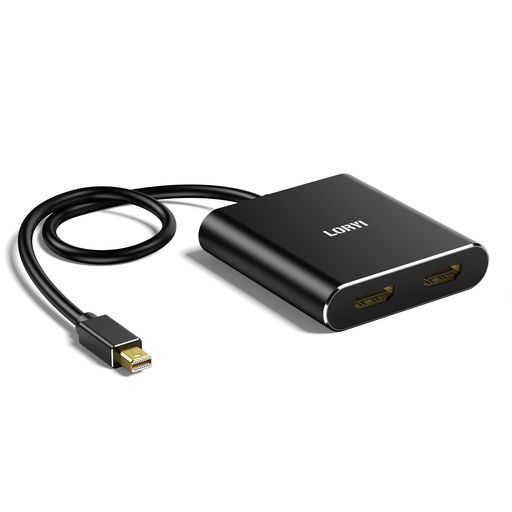 MiniDisplayPorttoデュアルHDMI4K@60HzMDP1.2to2HDMI分配器拡張2画面出力拡張モードミラーモードノートパソコン、PC、モニター、プロジェクターなどに対応 5,341円