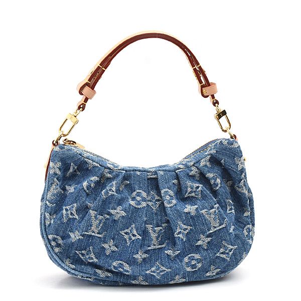 ルイヴィトン バッグ レディース モノグラムデニム ポシェットバレー ハンドバッグ ブルー Louis Vuitton M13571 中古