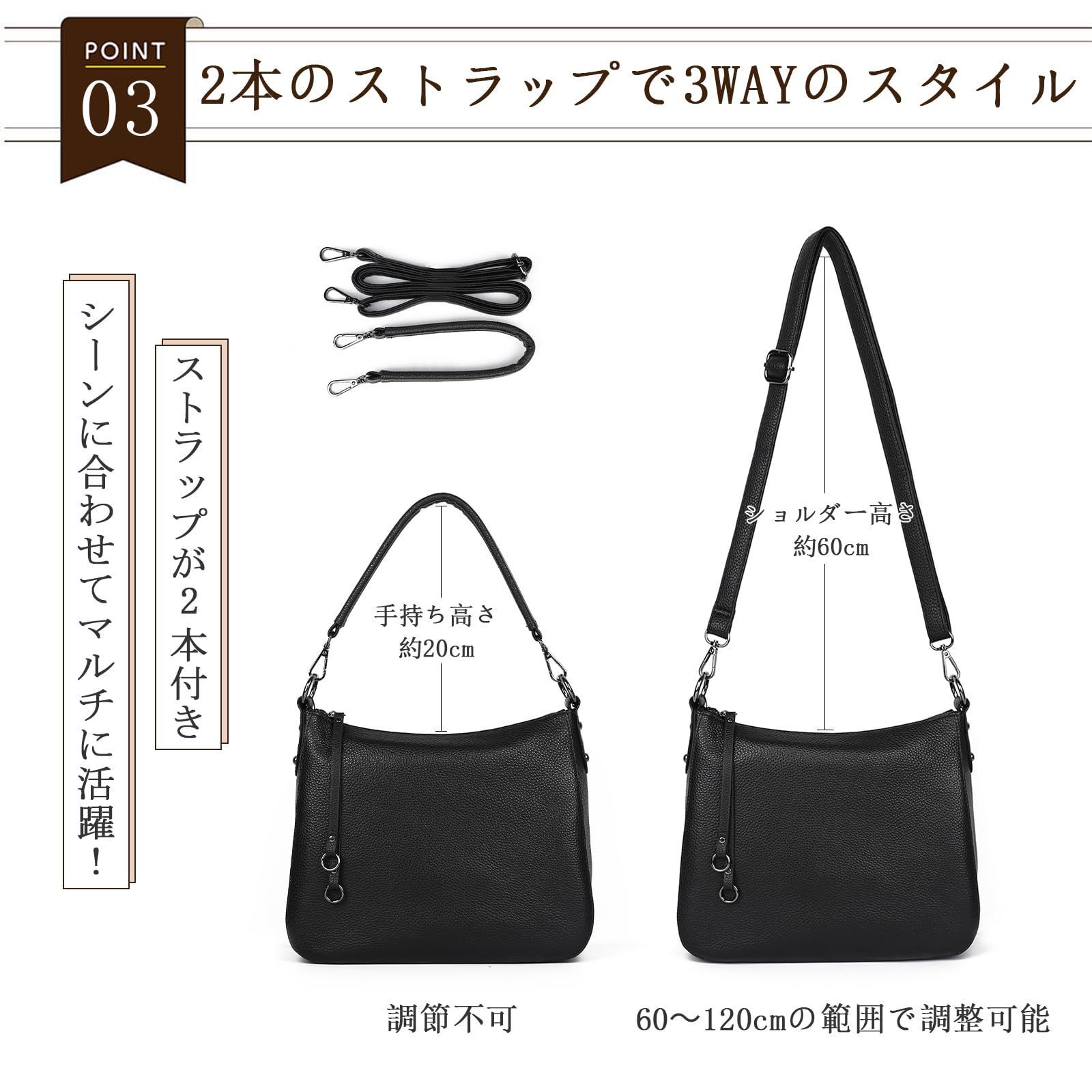【人気商品】[MFFOR] ショルダーバッグ 本革 レディース 2way 斜め掛けバッグ ハンドバッグ 斜めがけ 肩がけ 手提げ ファスナーポケット付き 軽量 大容量 柔らかい シンプル カジュアル 手持ち 人気 通勤