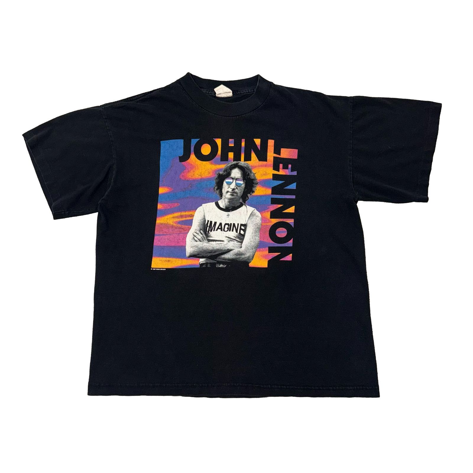 90s John Lennon 1997 Bob Gruen tee バンドT Tシャツ The Beatles ビートルズ ジョンレノン