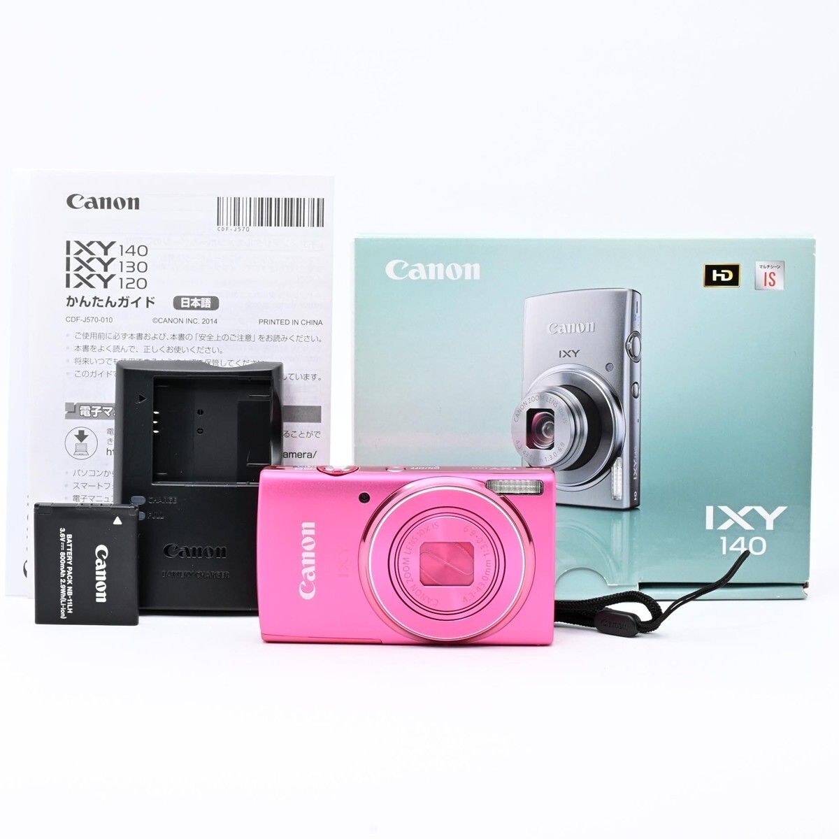 1337＜美品＞ Canon デジタルカメラ IXY 140 光学10倍ズーム ピンク IXY140 PK