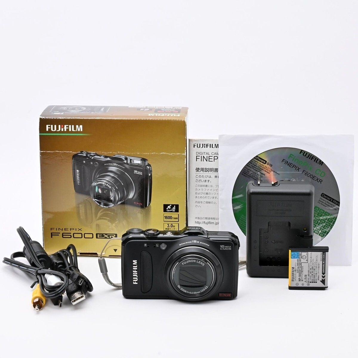 1369＜並品＞ FUJIFILM デジタルカメラ FinePix F600EXR ブラック F FX F600EXR B