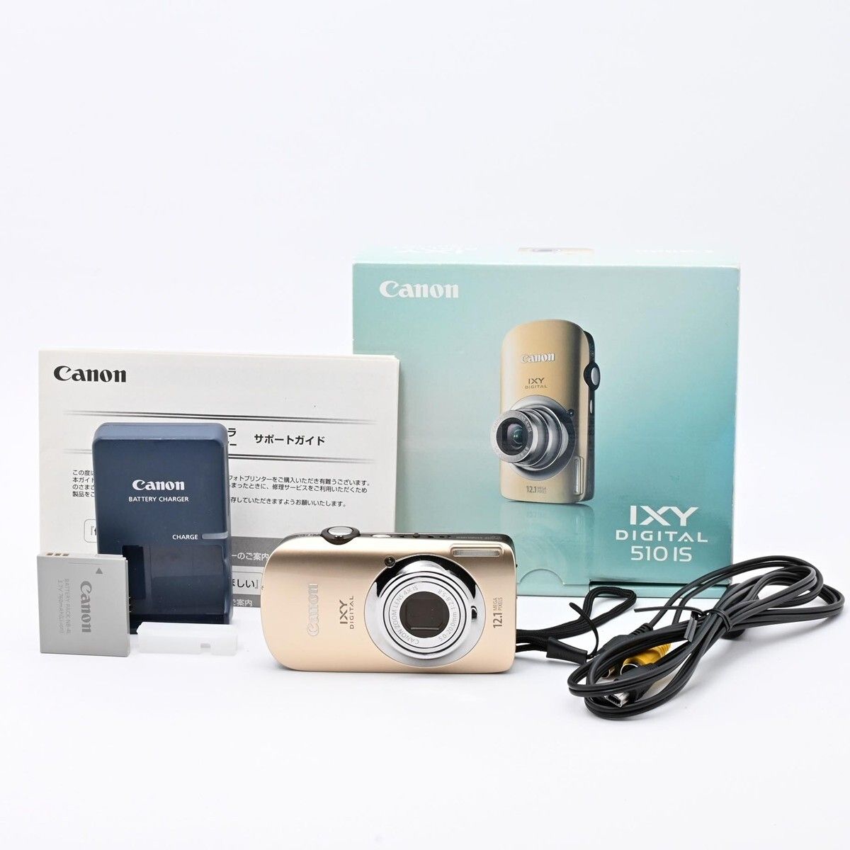 1374<良品> Canon デジタルカメラ IXY DIGITAL イクシ 510 IS ゴールド IXYD510IS GL