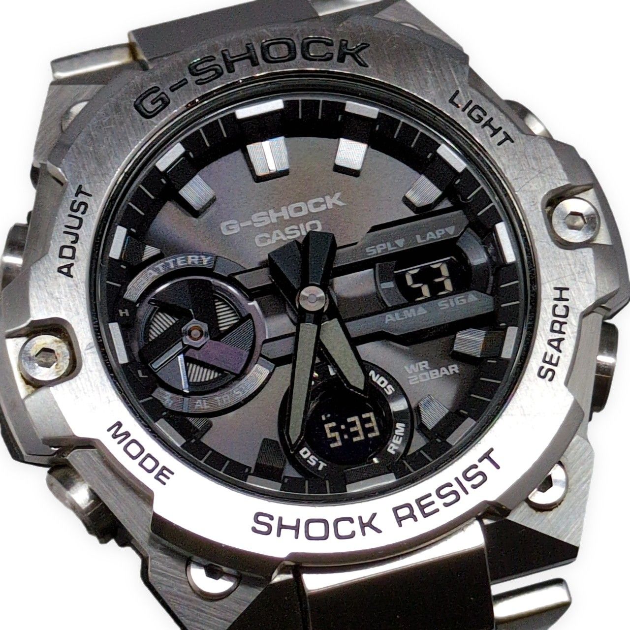 G-SHOCK ジーショック GST-B400D-1A G-STEEL タフソーラー Bluetooth搭載 LEDライト シルバー ブラック 2021年5月発売 G-SHOCK ジーショック GST-B400D-1A G-STEEL タフソーラー Bluetooth搭載 LEDライト シルバー ブラック 2021年5月発売