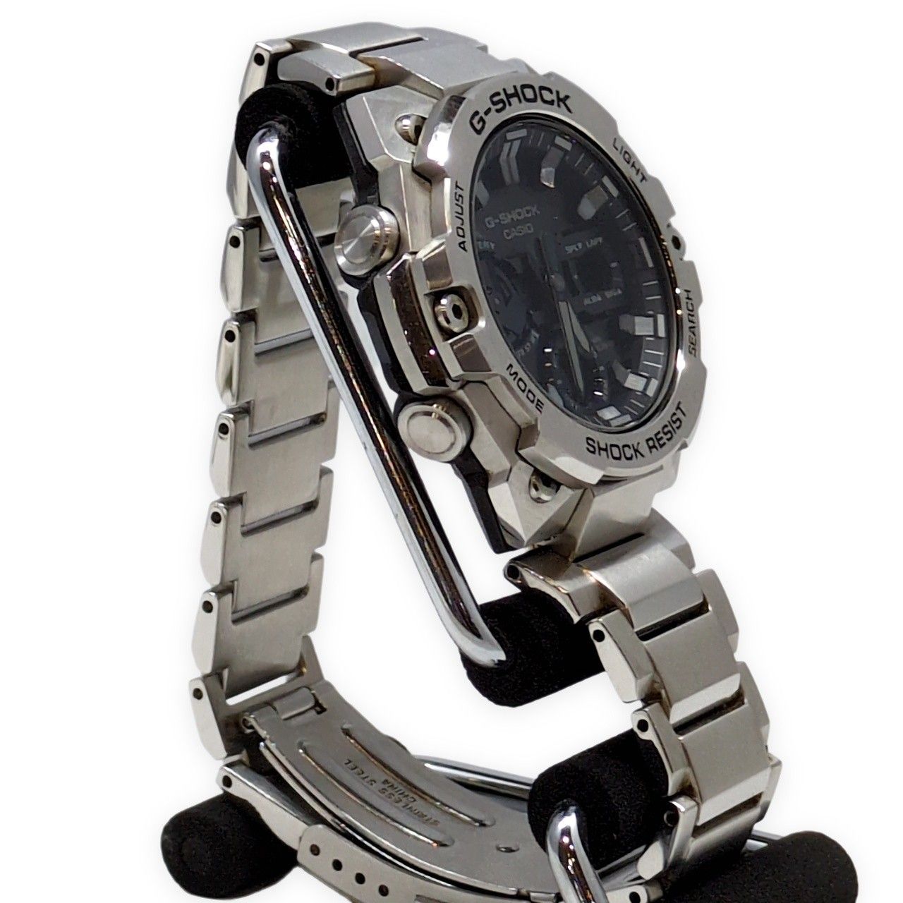 G-SHOCK ジーショック GST-B400D-1A G-STEEL タフソーラー Bluetooth搭載 LEDライト シルバー ブラック 2021年5月発売 G-SHOCK ジーショック GST-B400D-1A G-STEEL タフソーラー Bluetooth搭載 LEDライト シルバー ブラック 2021年5月発売