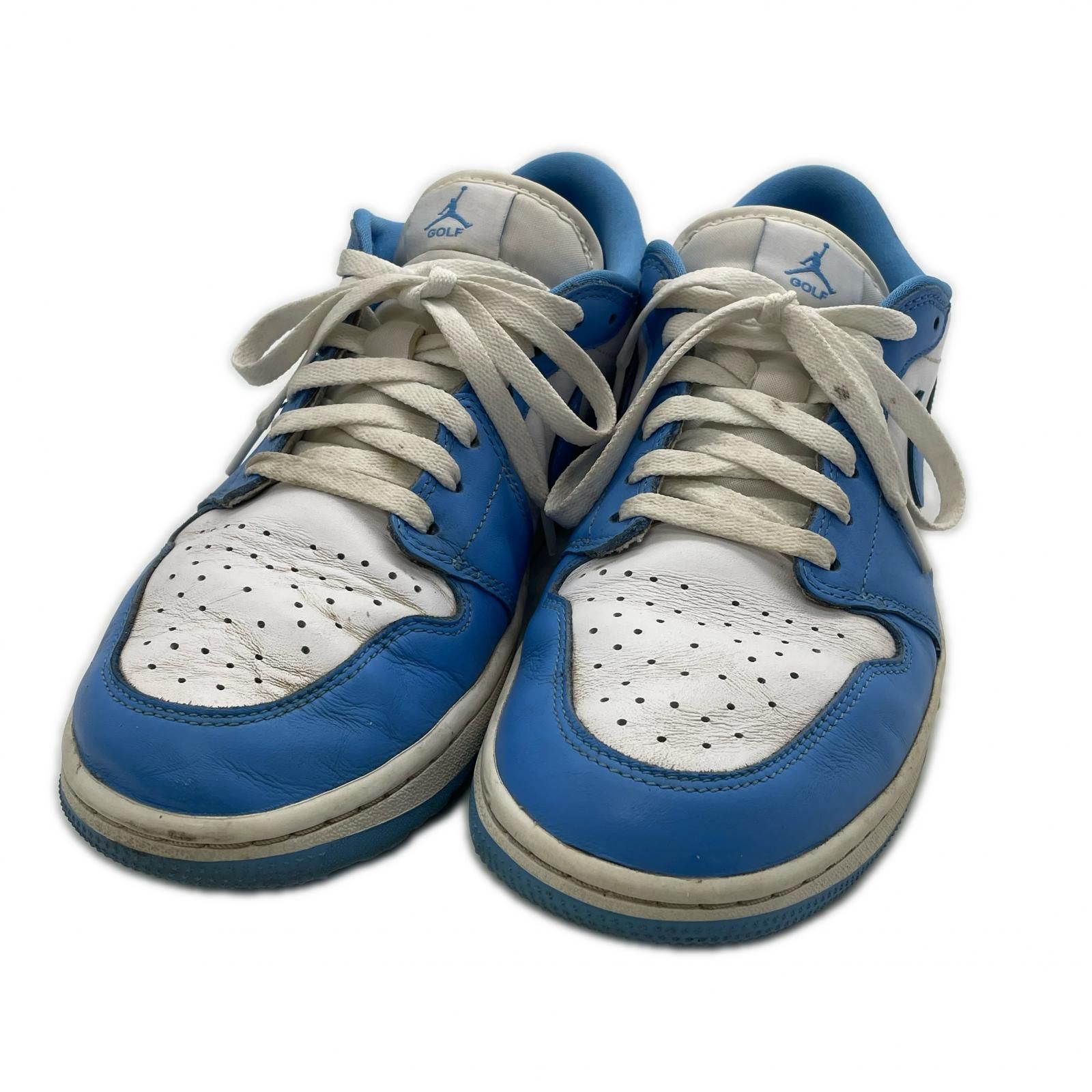 中古 ナイキ NIKE ゴルフシューズ 28cm ホワイト×ブルー エアジョーダン1 ロー スパイクレス [DD9315-100]