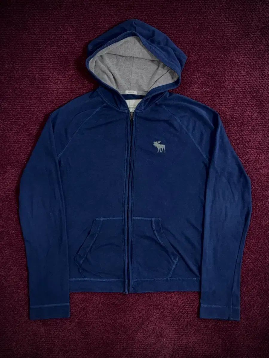 アバクロンビー スモールロゴ ネイビー WHO ジップアップ キッズ XL