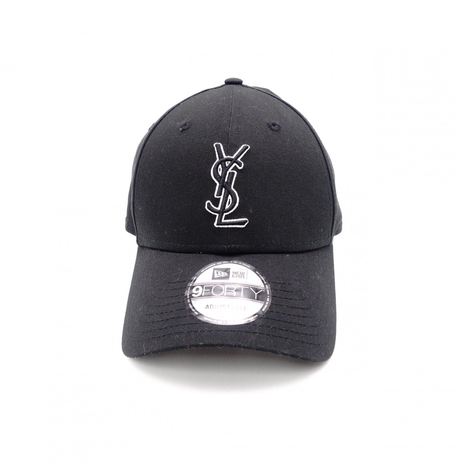 サンローラン New Era ニューエラ コラボ ベースボールキャップ キャンバス ブラック ロゴ YSL サンローラン New Era ニューエラ コラボ ベースボールキャップ キャンバス ブラック ロゴ YSL