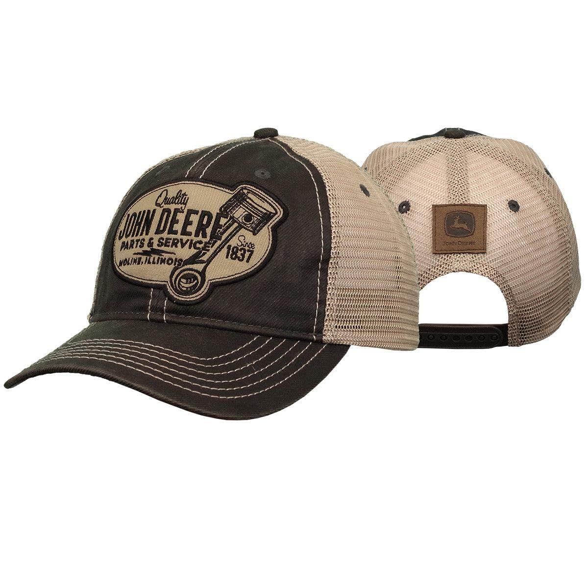 John Deere 6 Panel Cap Chan & Mesh, Unstruct-Oxford-Os ブラック Free Size