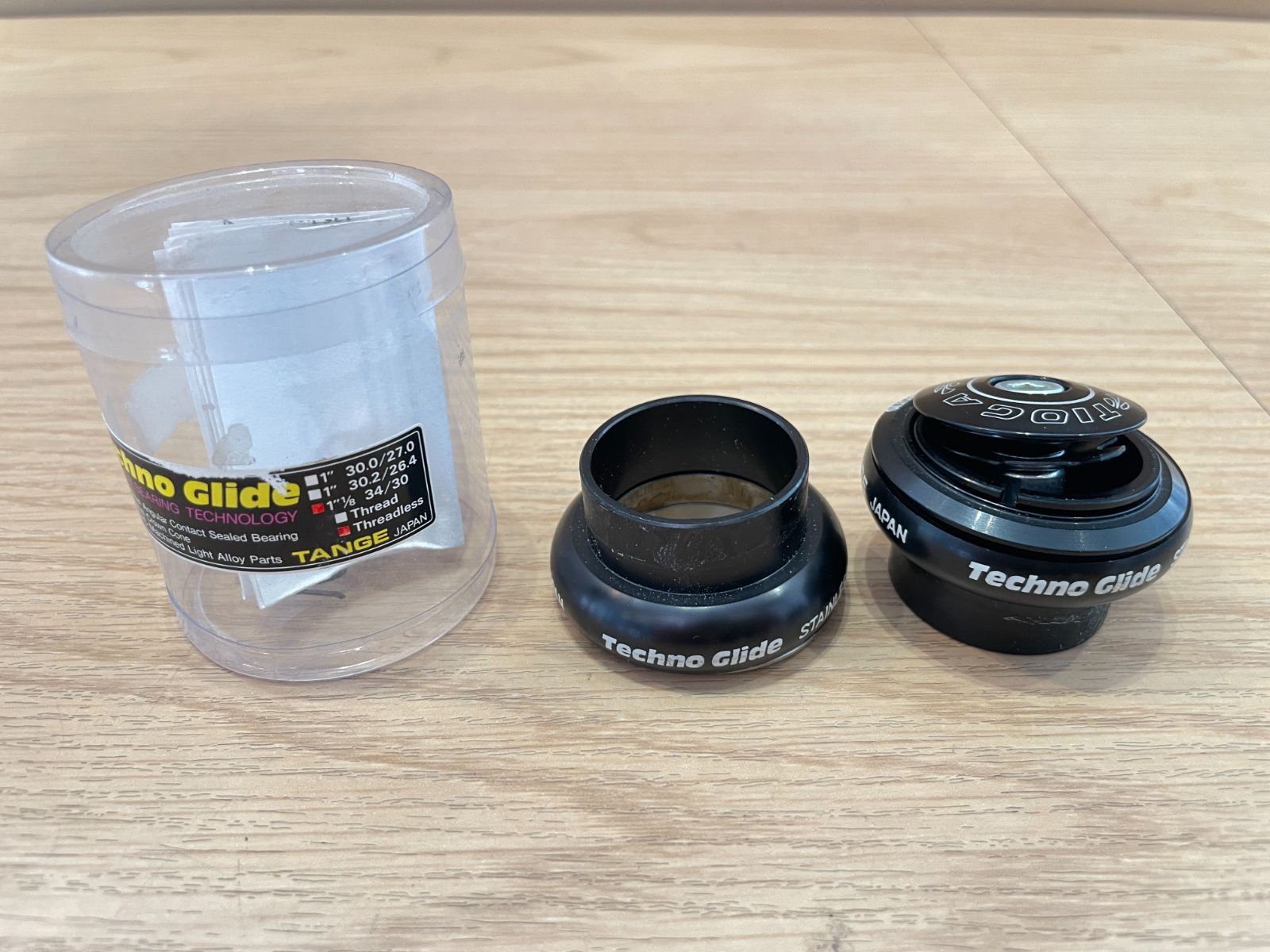 P4200 ■NEW■TIOGA タイオガ Techno Glide テクノグライド ヘッドパーツ 1-1/8″ ヘッドチューブ内径33.95mmコラム外径28.6mm クラウンレース外径30mm ブラック ロードバイク 自転車 パーツ