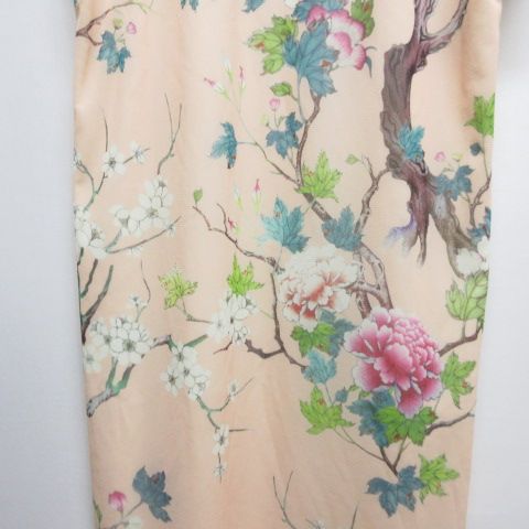 ヴィヴィアンタム VIVIENNE TAM 半袖 花柄 フラワー ワンピース 38 ピンクベージュ 裏地付き 日本製 ヴィヴィアンタム VIVIENNE TAM 半袖 花柄 フラワー ワンピース 38 ピンクベージュ 裏地付き 日本製