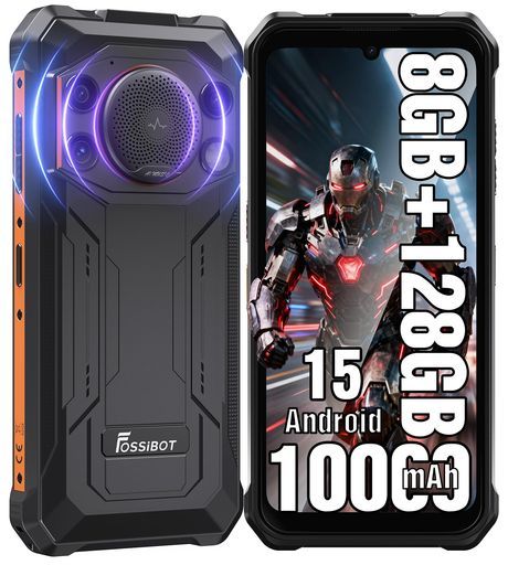 FOSSiBOTF110LSIMフリースマホ本体Android15スマホ8GBRAM+128GBROM2TB拡張可能10000mAhの大容量バッテリータフネススマホ防水防塵耐衝撃6.745インチHD+大画面