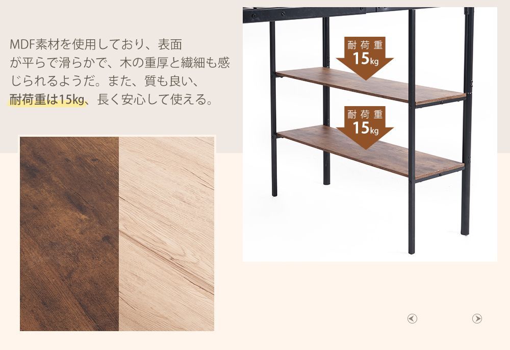 ロフトベッド パイプベッド シングル ベッド シングルベッド 収納棚