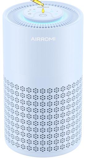 AIRROMI空気清浄機小型【花粉・ペット対策】28畳360°循環浄化卓上軽量アロマ対応23dB静音3段風量タイマー機能ナイトライト活性炭HEPA複合フィルター脱臭・集塵・花粉アレルギー対策ペット…