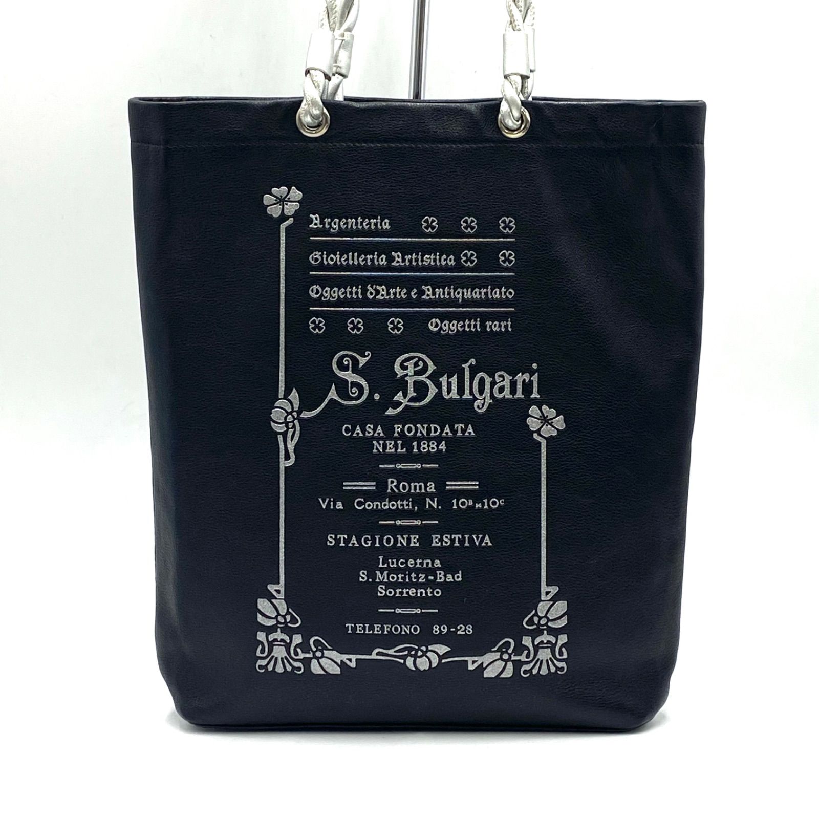 BVLGARI ブルガリ トートバッグ ハンドバッグ コレツィオーネ ブラック 