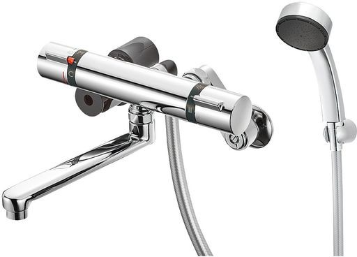SANEI(サンエイ)サーモシャワー混合栓ホース長さ1.6m吐水パイプ170mmやけど防止オールメッキ浴室用日本製SK18520S9-13