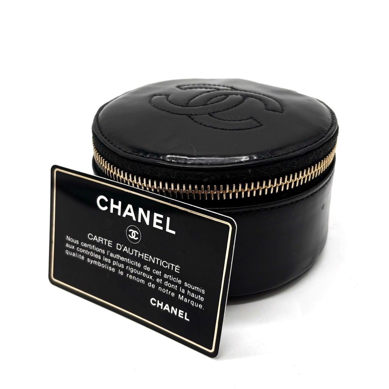 良品】CHANEL シャネル ココマーク ジュエリーケース ポーチ ブラック 