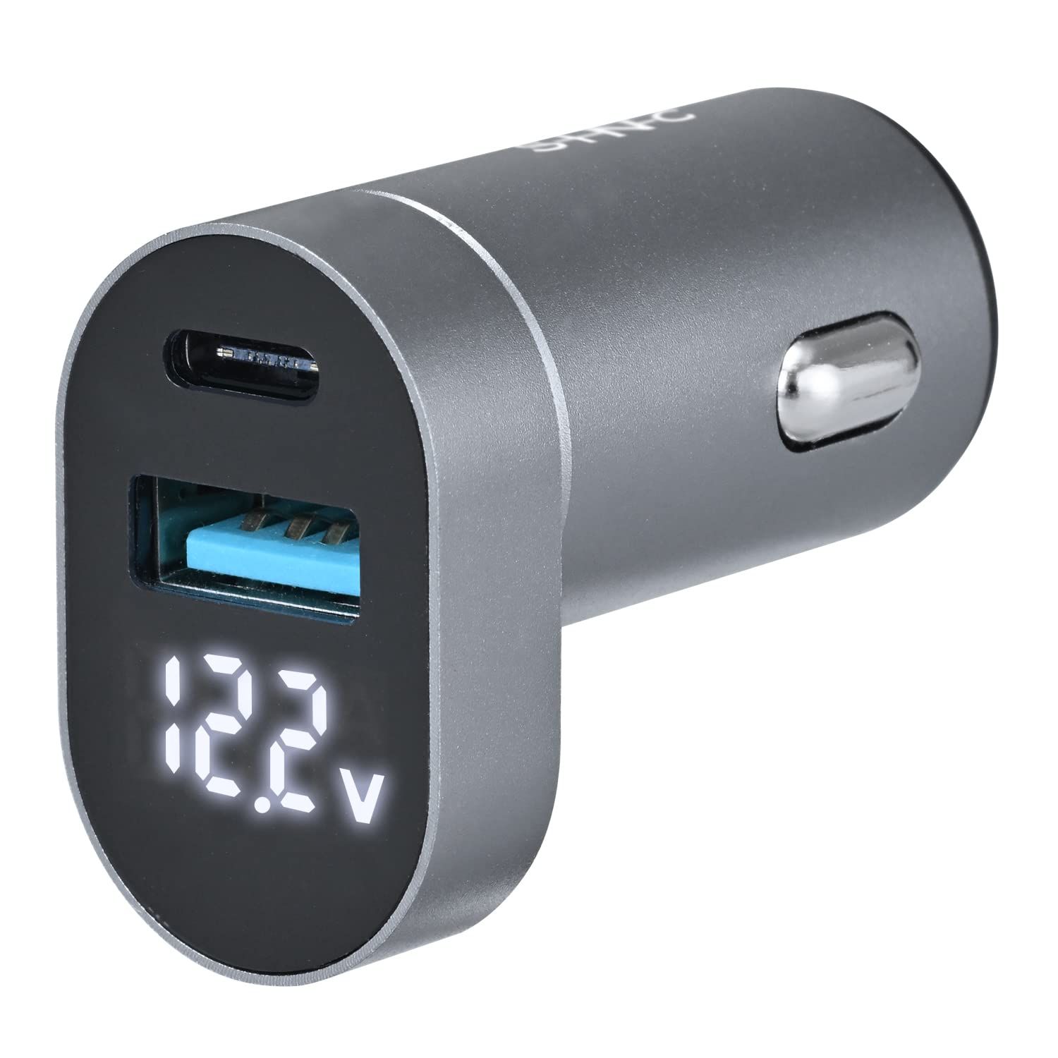 セイワ(SEIWA) 車内用品 充電器 DCパワープラグC+A PD30W F340 電圧表示 出力電流表示 アルミ USB Type-A USB Type-C MAX48W 12V/24V iPhone Android カー用品