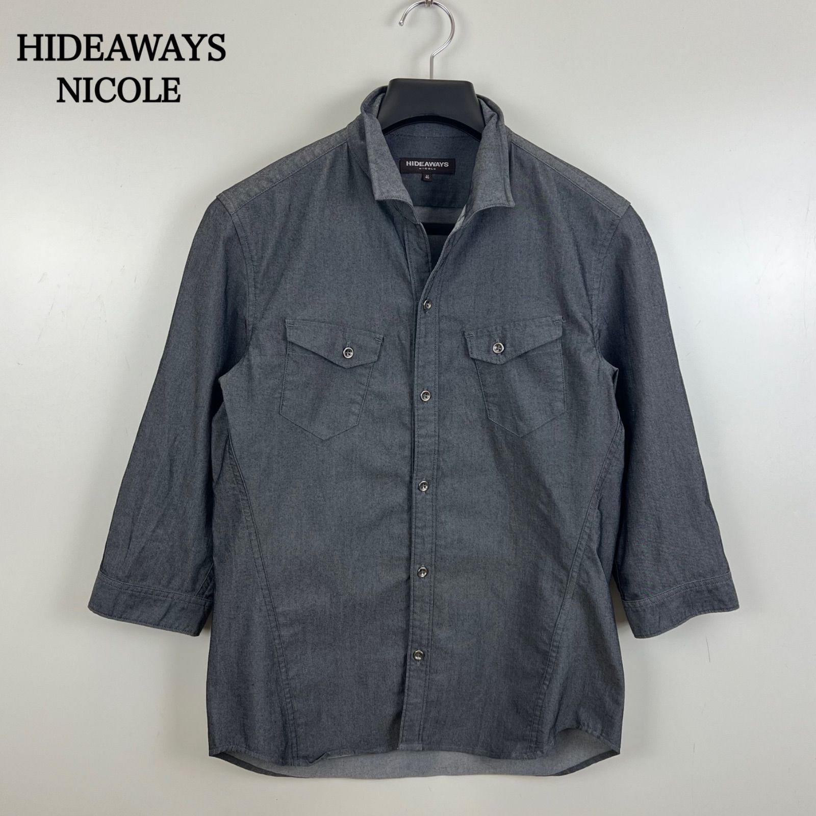 HIDEAWAYS NICOLE y2k style wire collar shirts 46 M ハイダウェイ 
