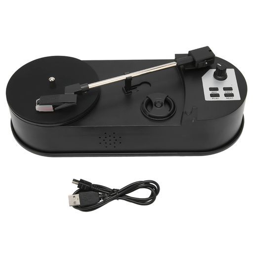 xuuyuump3変換対応ミニビニールレコードプレーヤーUSB2.0プロフェッショナルターンテーブル音楽愛好家向けレコードからmp3への変換軽量ビニールプレイヤー付きレコード再生可abs素材