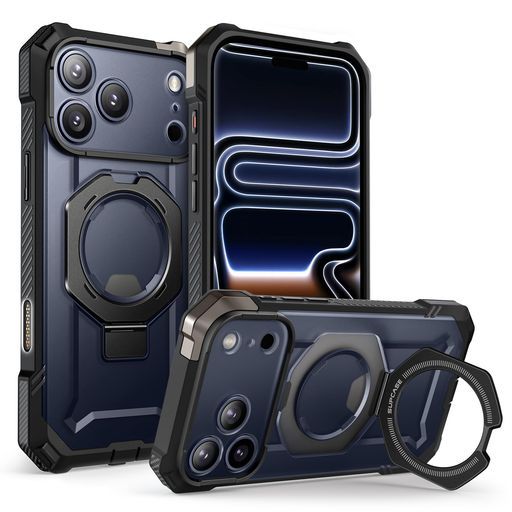 SUPCASEiPhone17ProMaxケース6.9インチ2025MagSefe対応内蔵リングスタンド横縦両立超強磁力耐衝撃軍用規格保護四角強化滑り止めワイヤレス充電対応UBGripシリーズ