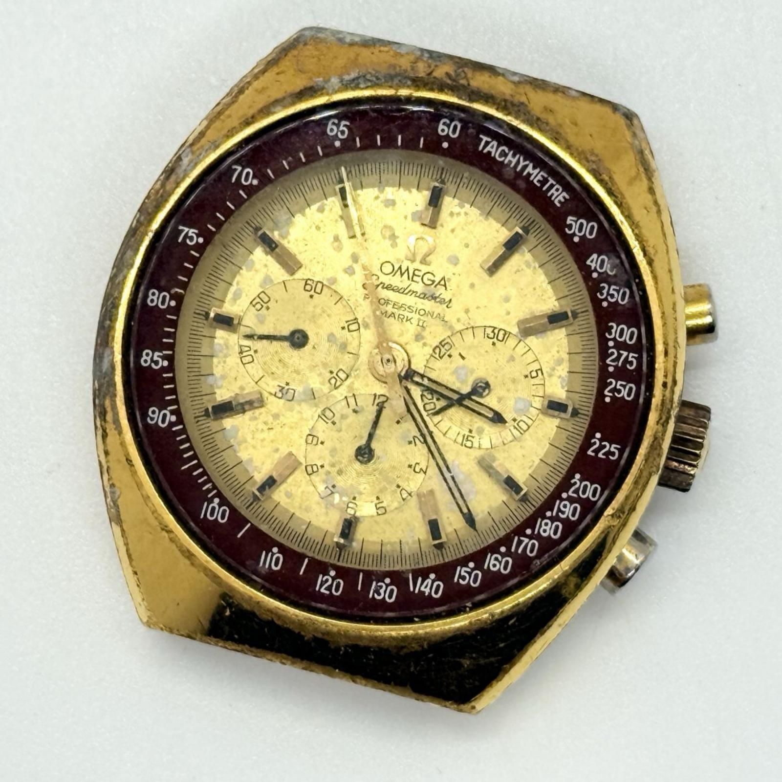 OMEGA オメガ Speedmaster スピードマスター マークⅡ 145.034 ゴールド 手巻き メンズ 腕時計 訳あり 100,400円