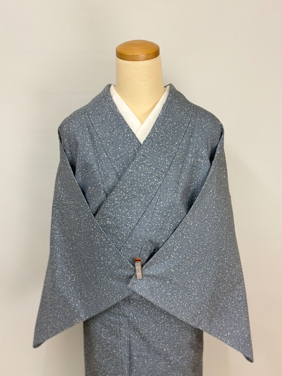 小袷 袷 霰文 たたき染め 上質