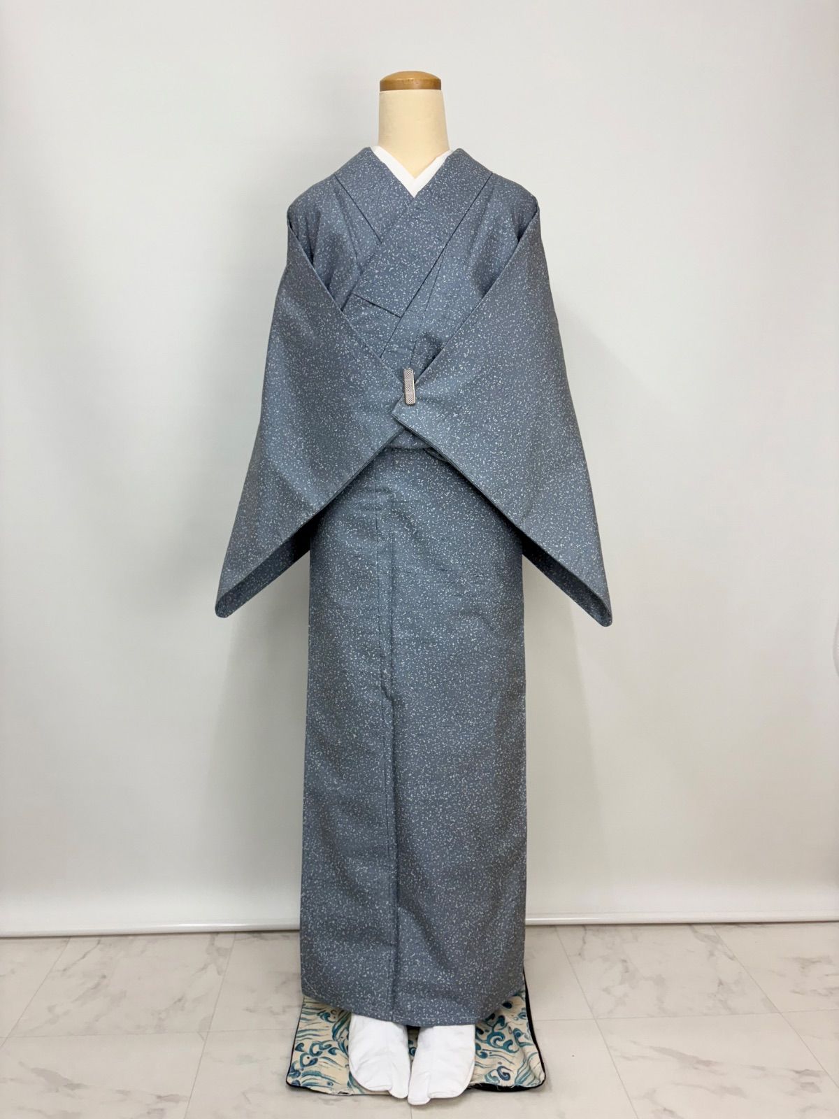 小袷 袷 霰文 たたき染め 上質