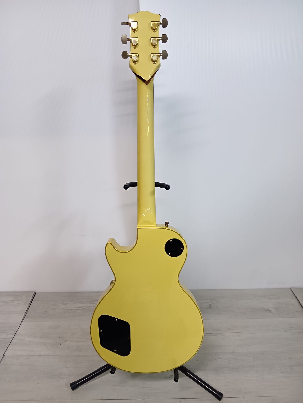 burny レスポールタイプエレキギター イエロー 現状品 弦楽器_S9242