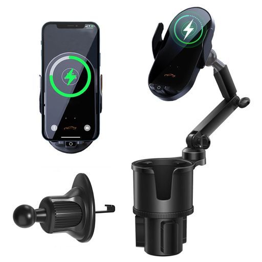 【2026業界トップ初登場&注目度NO.1】車スマホホルダードリンクホルダーワイヤレス充電器3in115W急速【最大66Wの有線充電】自動開閉車載スマホスタンドカップホルダーワイヤレス充電エア…