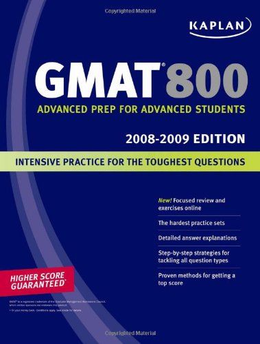 Kaplan GMAT 800, 2008-2009 Edition／Kaplan