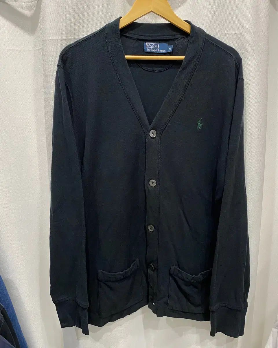 XL/ゴールデンサイズ ポロ ラルフローレン カーディガン ニット ブラック