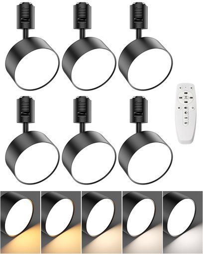 TuyuBEE無段階調光調色可能ダクトレールスポットライトリモコン付き拡散光LED一体型照明15W(120W形相当)明るいレールライト高演色CRI90+3000K-6000K1200lmキッチン/ショップ用