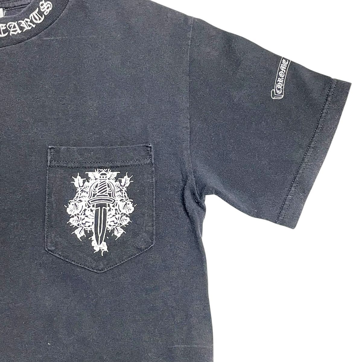 中古】 CHROME HEARTS クロムハーツ オールド ダガー ネックロゴ T