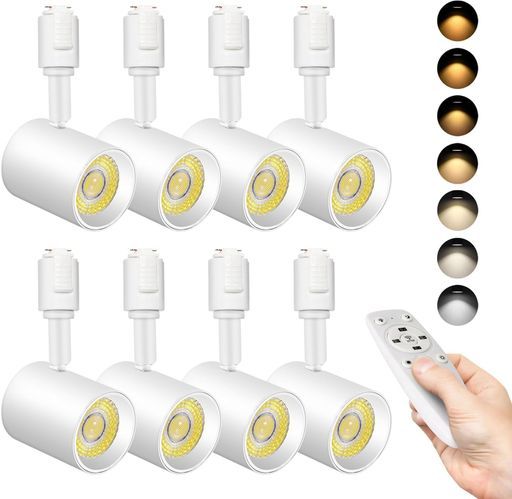TuyuBEE無段階調光調色可能ダクトレールスポットライトリモコン付きLED一体型照明10W(85W形相当)明るいレールライト高演色CRI90+2700K-6000K800lmキッチン/ショップ用
