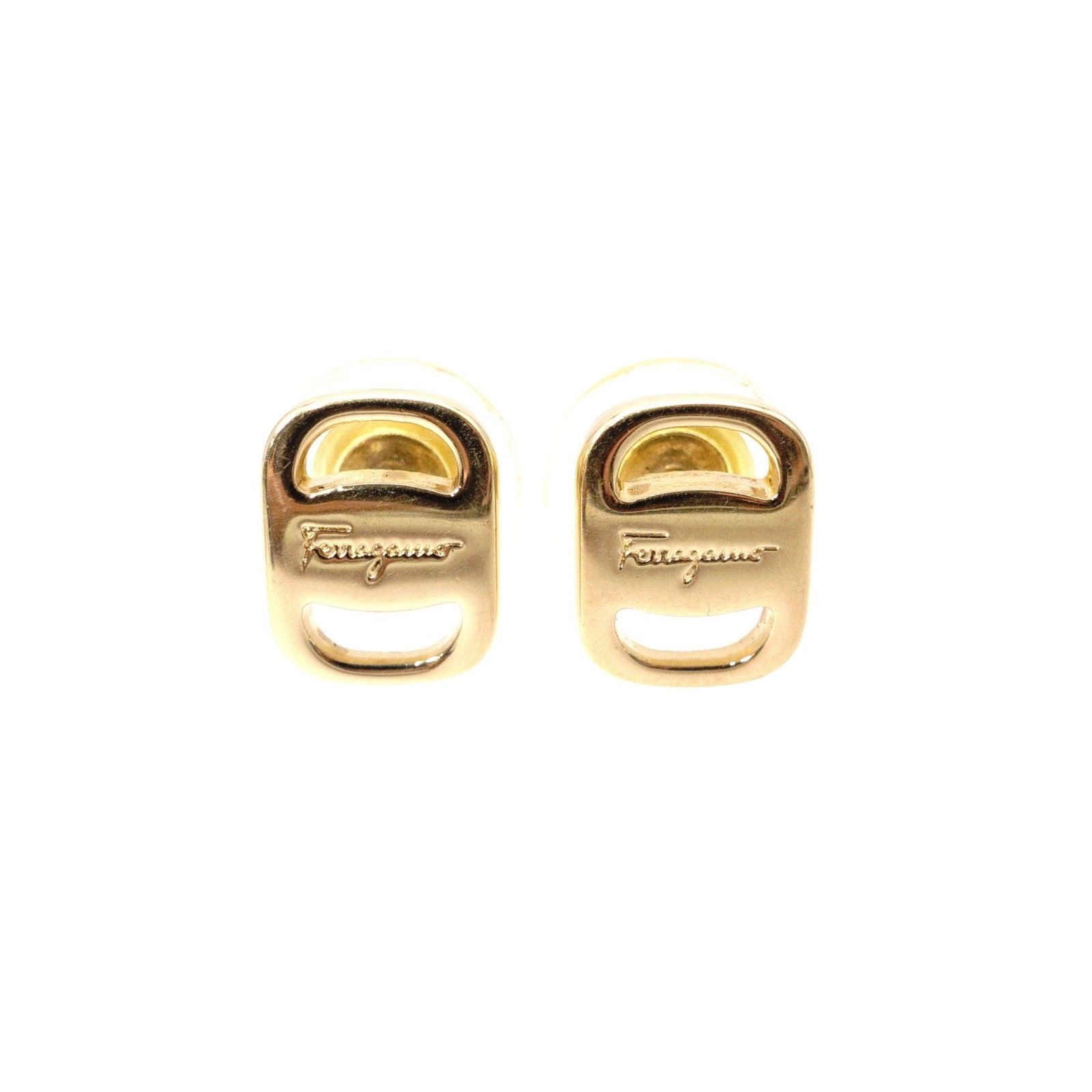 Salvatore Ferragamo サルヴァトーレフェラガモ ピアス メタル ゴールド ロゴ