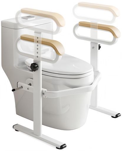 TUIYIDUOトイレ用手すり立ち上がり補助手すり6段高さ調整可能高齢者用トイレアーム安定性滑り止め転倒防止安全補助介護用工事不要組立簡単お風呂トイレ敬老の日プレゼント