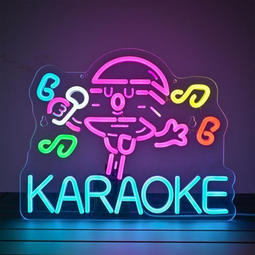 CNBEYOUNGKARAOKEネオンライト店舗用LEDNEONSIGN多階段調光可カラオケネオン店用標識サインOPENLEDNEON管USB給電スタジオ看板放送室インテリアライブバー居酒屋喫茶店カスタムクラブ向け