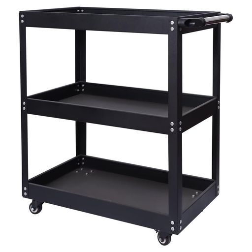 JZOOOZツールカート3段台車キャスター付き工具入れ移動工具台車(製品サイズ:65.5*36*78.5CM)キャスター付き工業用鋼ガレージ、移動運搬ガレージ倉庫修理工場用台所、ホテル、倉庫のため屋内…