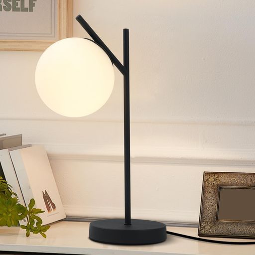KCOLightingテーブルランプおしゃれ間接照明卓上電気スタンドデスクライトON/OFFスイッチ付きアンティークヴィンテージ北欧E26対応リビング書斎ベッドルームオフィス電球別売り(ブラック+…