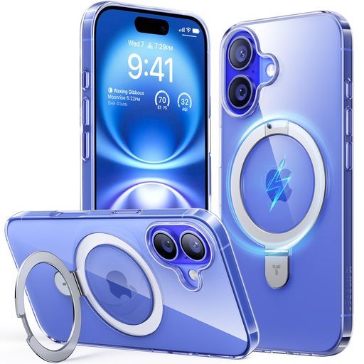 【最軽量スタンドケース・MagSafe対応】TORRASiPhone16用ケース米軍規格リング付きマグネット搭載薄型黄変ゼロ透明耐久性頑丈ワイヤレス充電対応耐衝撃滑り止めアイフォン16用カバー