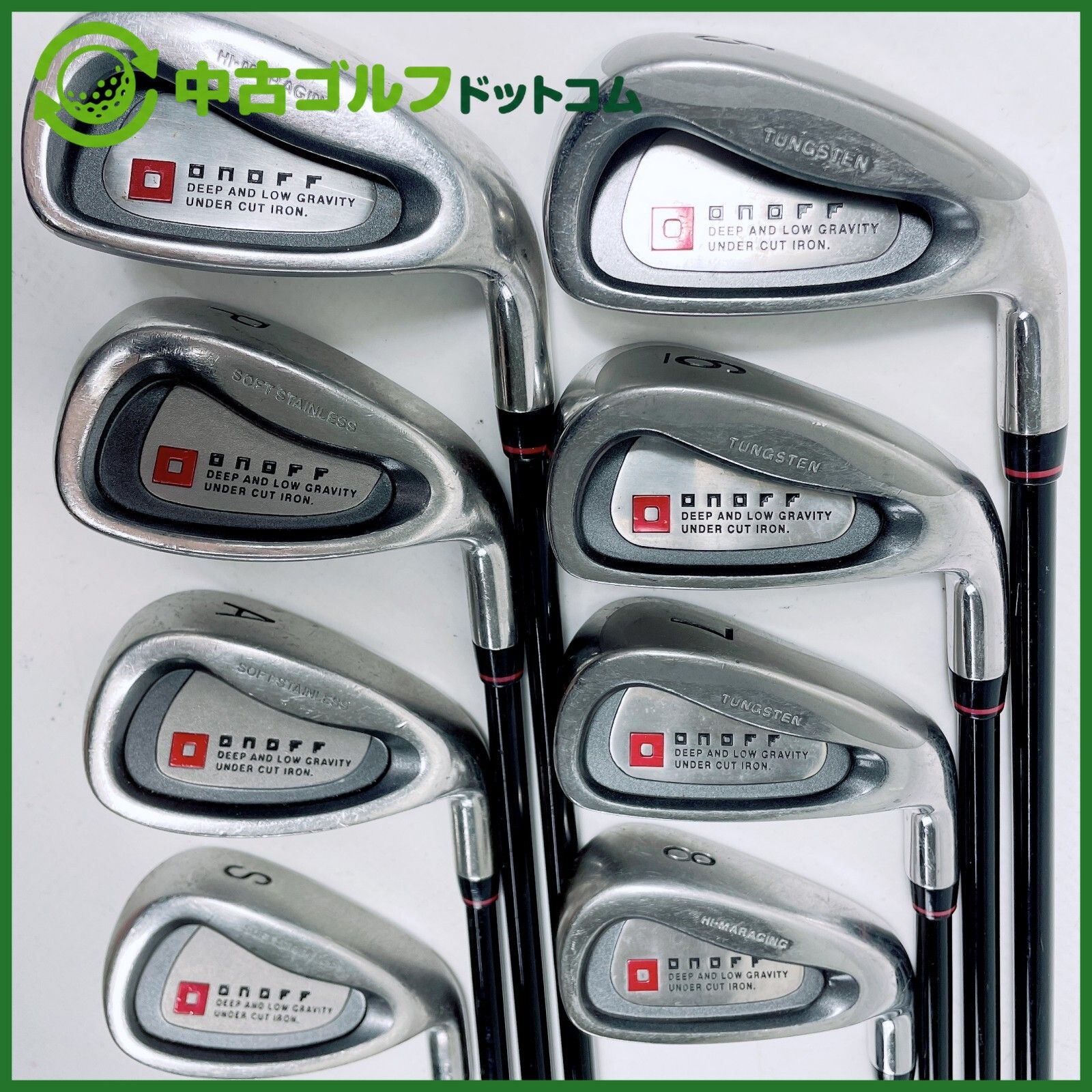 オノフ ONOFF 5-9I/PW/AW/SW 8本セット アイアン セット (カーボン 