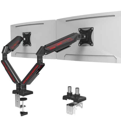 FydeamerPCモニターアーム耐荷重11kg液晶ディスプレイアーム17-35インチ対応カーブモニター対応ゲーミングモニタースタンドガススプリングVESA規格対応75X75/100X100多角度調節デュアルアーム