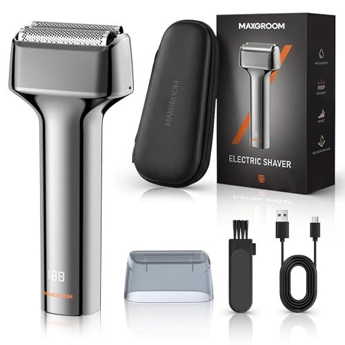 ☆新品☆MAXGROOMメンズシェーバー ひげそり 電動シェーバー 電気 深剃り シェーバー メンズ 髭剃り 電動 往復式 電気シェーバー 日本製刃 3枚刃 往復式 濃いヒゲ 青ヒゲ対応 7000RPM高速振動 IPX7防水 乾湿両用 0.0 09c98038